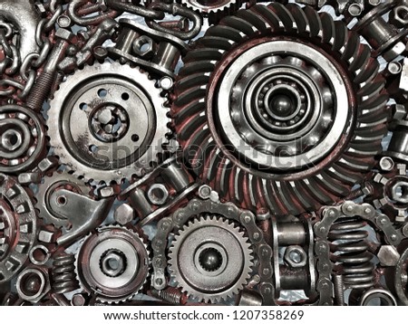 Metal parts as texture Royalty-Free Stock Photo #1207358269