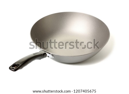 Pan with handle isolated on white background with Clipping Path