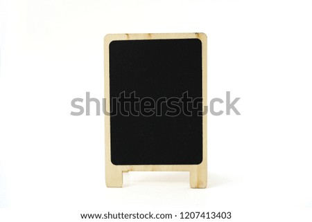 wooden stand sign board isolated on white background
