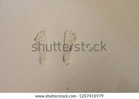 Footprint on the sand