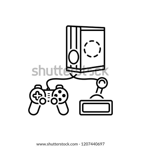Vector icon for games console