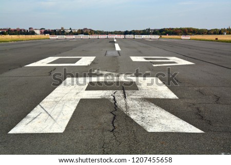 View of one of the runways of the former Tempelhof airport in Berlin, Germany, which is now a recreational area for the public.