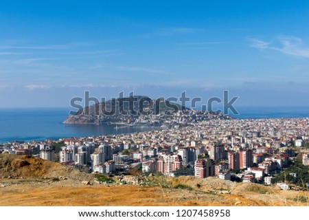View on Alanya from high spot