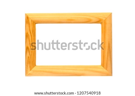 Wood frame or photo frame isolated on the white background. Object with clipping path.
