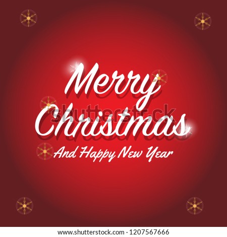 Christmas design with decoration lettering
