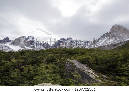 mountain landscape in Torres del Paine, Chile