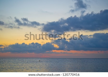 Sunrise over the sea.