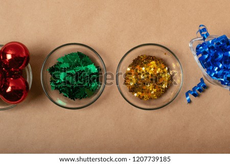 christmas ingredients on light colored background