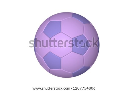 Football 3D graphic on white background