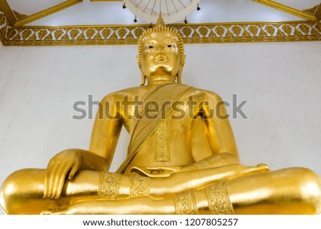 Buddha statue in the temple.