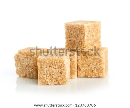 Brown cane sugar cubes Royalty-Free Stock Photo #120783706