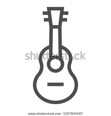 Ukulele line icon, music and string, guitar sign, vector graphics, a linear pattern on a white background, eps 10.