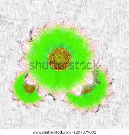 2d illustration. Decorative isolated flower image. Floral Illustration. Vintage botanic artwork. Hand made drawing. Single flower.