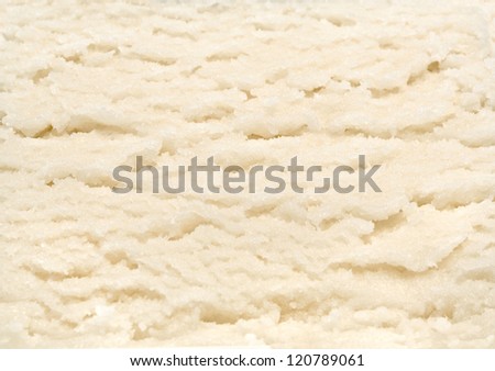 Vanilla ice cream macro detailed texture