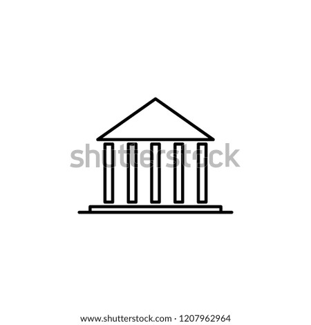 Building, court icon. Element of building for mobile concept and web apps iicon. Thin line icon for website design and development, app development. Premium icon