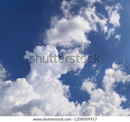 White clouds in blue sky 