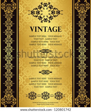 Vintage seamless background with space for text. Can be used as greeting card, invitation, menu and more