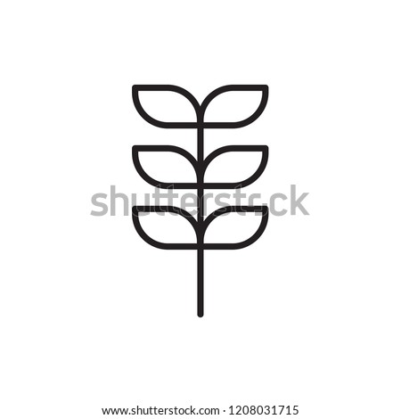 alfalfa icon vector. vegetable icon vector line style Royalty-Free Stock Photo #1208031715