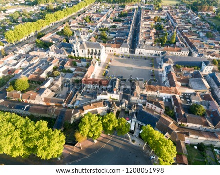 View of Richelieu, Indre-et-Loire, Centre-Val de Loire, France Royalty-Free Stock Photo #1208051998