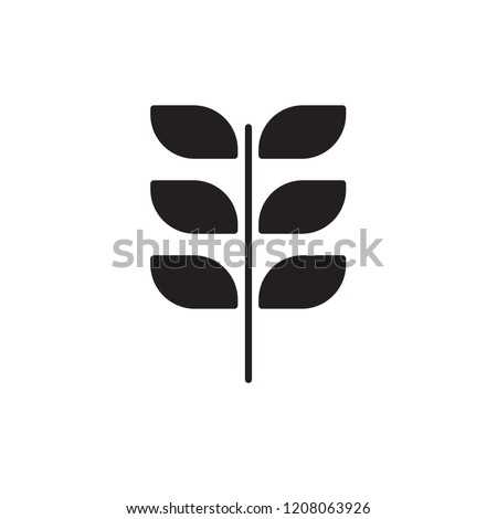 alfalfa icon vector. vegetable icon glyph style Royalty-Free Stock Photo #1208063926