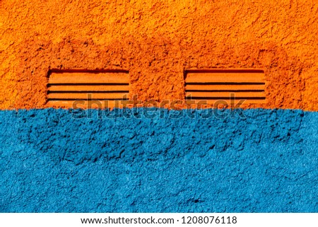 Wall of a house in the village of Alcala.  Architectural abstraction.  Tenerife. Canary Islands.
Spain