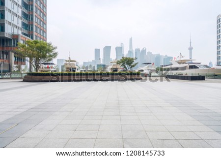 Shanghai international financial center's modern building business office square.