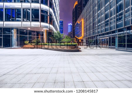 The Plaza platform of the office building of Shanghai modern international financial center.