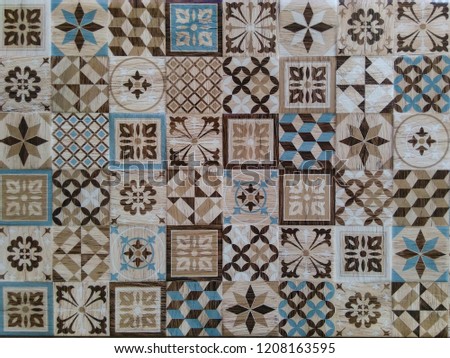 photo mosaic with patterns and ornaments of modern design