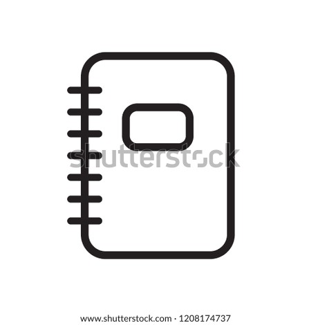 Outline notebook icon illustration vector symbol
