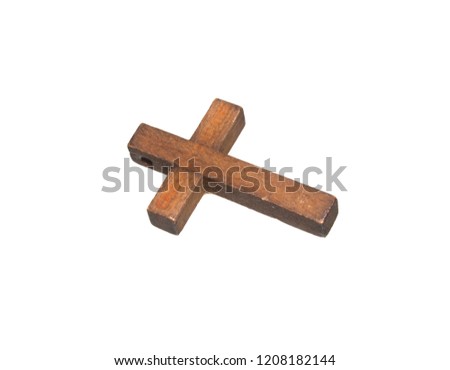 church cross isolated on white background