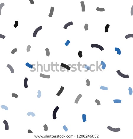Dark BLUE vector seamless pattern with curved circles. Brand new colored illustration in marble style with gradient. A completely new template for your business design.