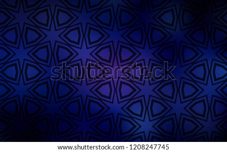 Dark BLUE vector cover with small and big stars. Glitter abstract illustration with colored stars. Template for sell phone backgrounds.