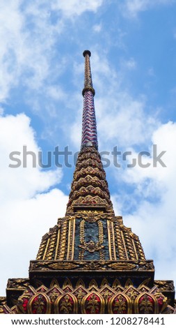 Pagoda on sky background 