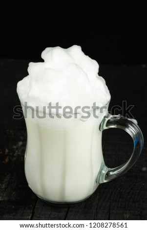 buttermilk on black background