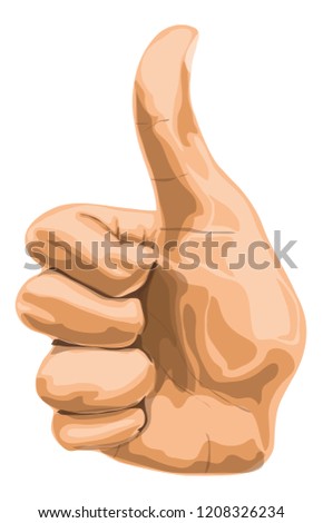 Thumb up vector icon.