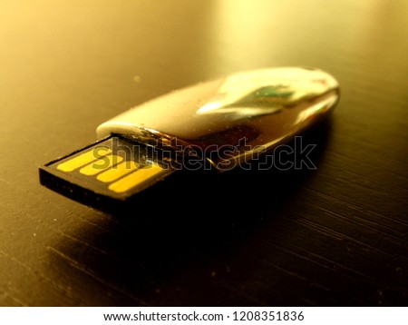 Macro photo of usb flash drive