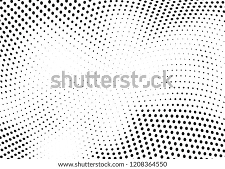 Abstract halftone wave dotted background. Halftone twisted grunge pattern, dot, circle.  Vector modern optical halftone pop art texture for poster, business card, cover, label mock-up, sticker layout