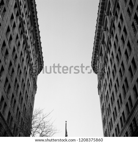 Twin Buildings Silhouette