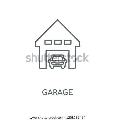 Garage linear icon. Garage concept stroke symbol design. Thin graphic elements vector illustration, outline pattern on a white background, eps 10.