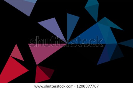 Dark Blue, Red vector shining hexagonal background. An elegant bright illustration with gradient. The template can be used as a background for cell phones.