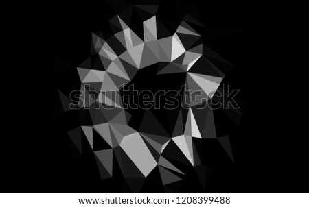 Light Silver, Gray vector hexagon mosaic cover. Colorful abstract illustration with gradient. Triangular pattern for your business design.