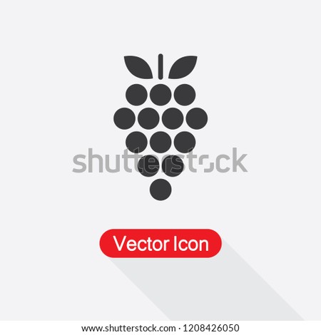 Grape Icon, Fruit Symbol Icon Vector Illustration Eps10