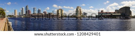 Beautiful clear sunny day on the waterways in and around the Tampa Florida metropolitan area