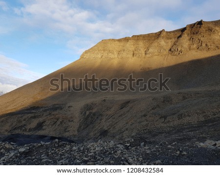 majestic and dreamy mountain landscape on svalbard