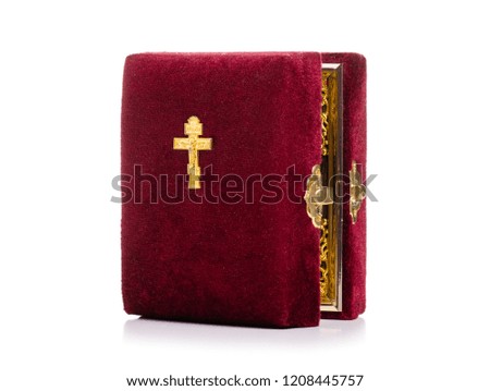 Icons faith bible on white background isolation
