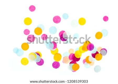 Multicolored circles are isolated on the background. Can be used as backdrop for your design.