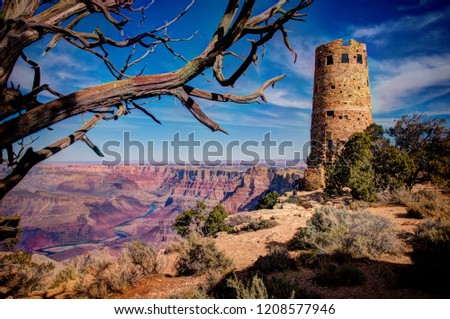 Desert View Watchtower Royalty-Free Stock Photo #1208577946