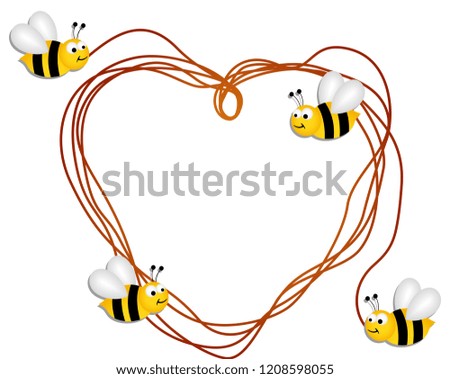 Bees creating a heart 