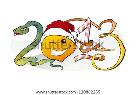 New Year 2013: The illustration of the 2013 Concept