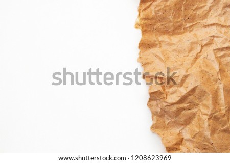 White background with Craft paper. Background for web design. Craft paper texture
